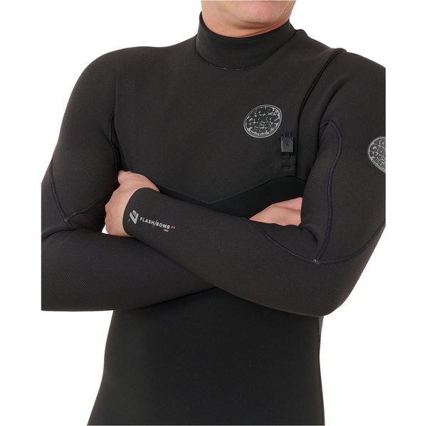 2026 Rip Curl Männer Flashbomb Pro 5/3mm Zip-frei Neoprenanzug 17EMFS - Black
